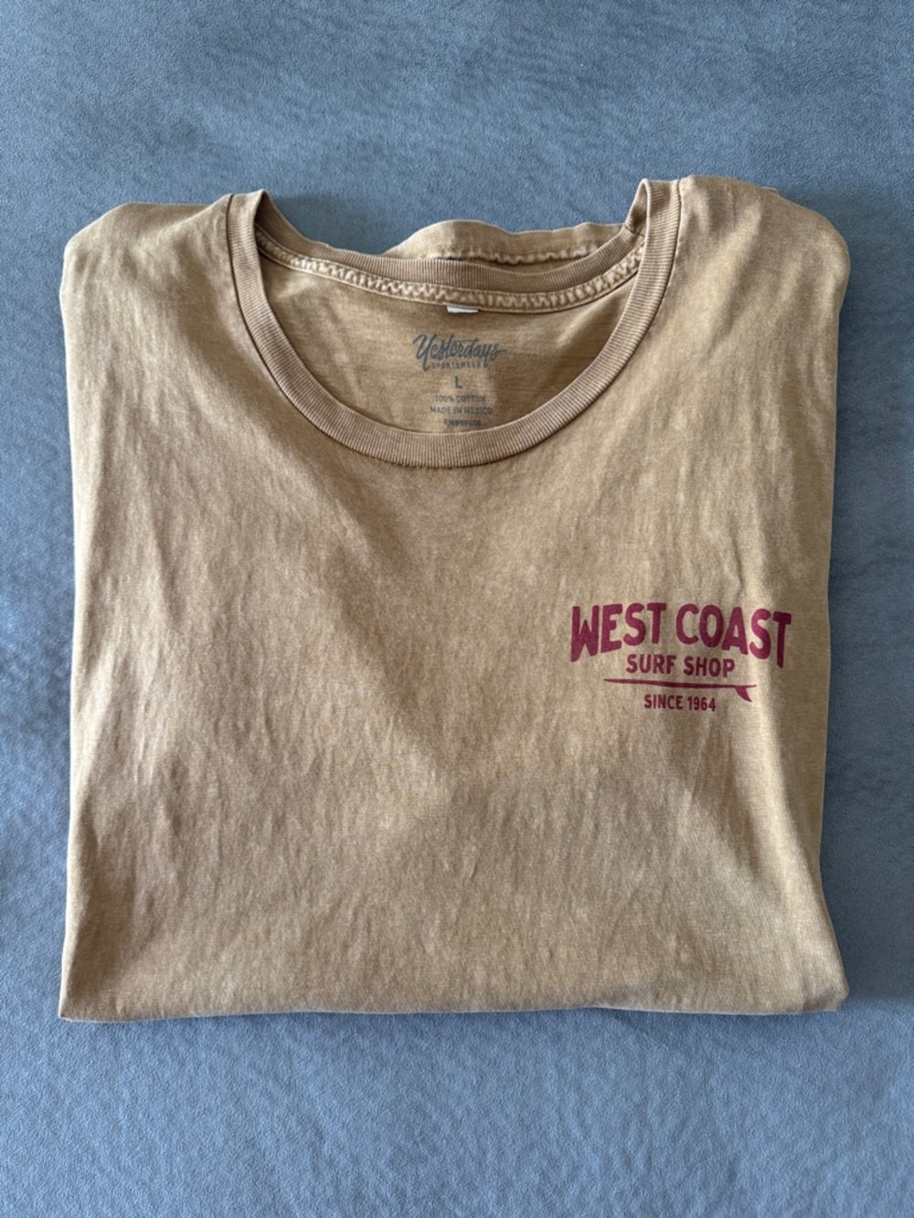 West Coast Surf Shop Tan Short Sleeve Tee by